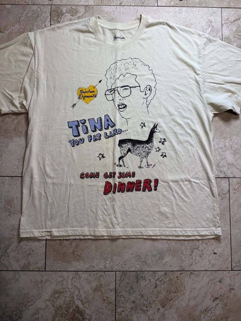Napoleon Dynamite Tina You Fat Lard Sketch Graphic T-Shirt XXL